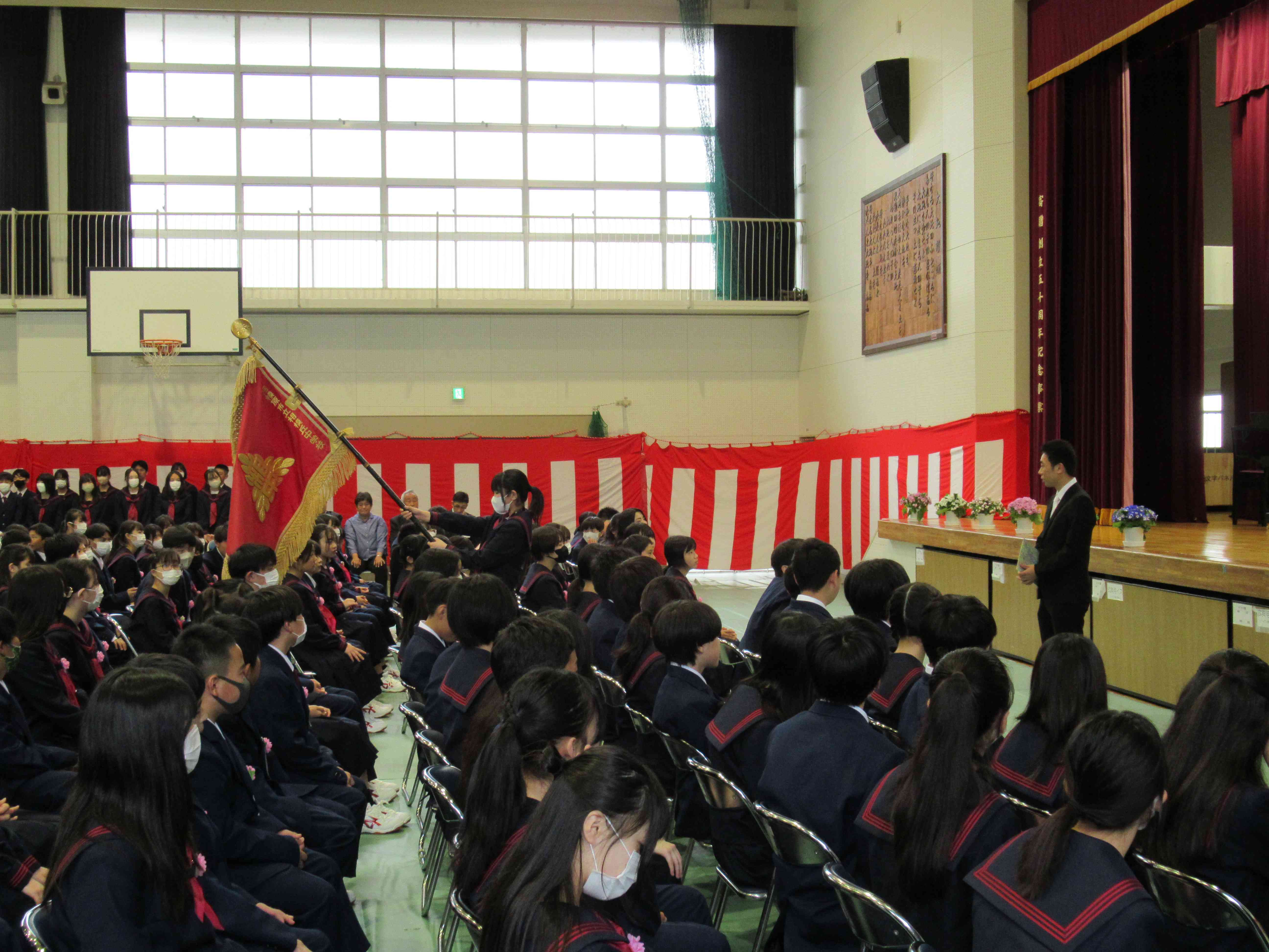 入学式 校長室から 校長室から 相模原市立相模丘中学校